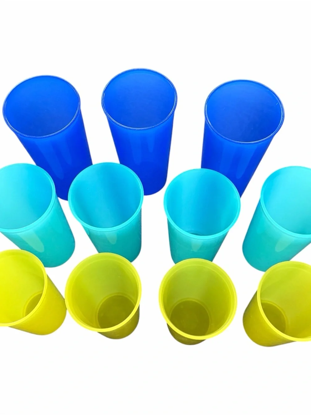 Tupperware Stackable Classic Sheer Tumbler Set of 11 multiple sizes/9, 12, 16 oz